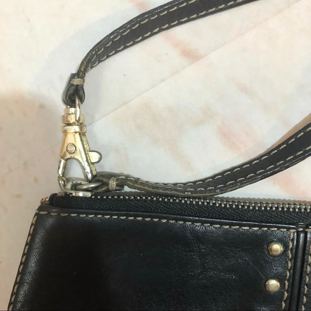 MIchael Kors Leather Studded Clutch Purse Wristlet